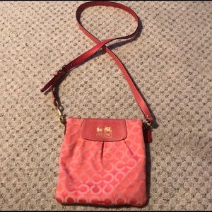 Coach Used Coral Crossbody Bag!